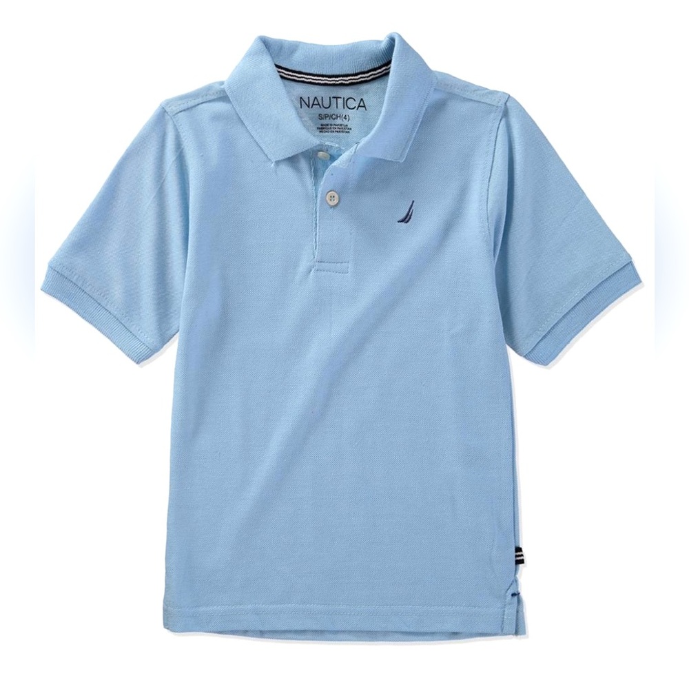 NWT - Nautica Short Sleeve Pique Anchor Polo Shirt